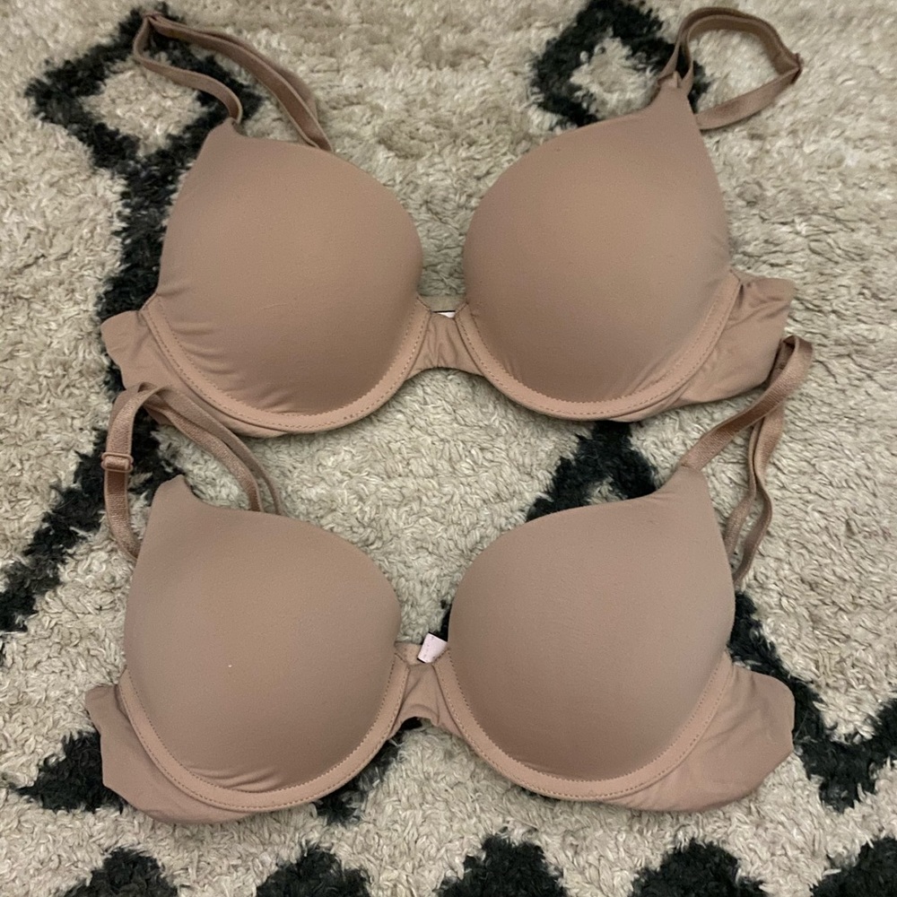 Victoria Secret tan/nude push up bras